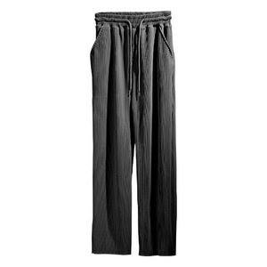 Pantalones rectos informales para hombre con diseño impreso y bordado con logotipo personalizado OEM ajuste holgado de cintura media transfronteriza para primavera y otoño - Product Image 3