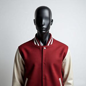 Blouson bombardier universitaire en cuir avec logo personnalisé imprimé de haute qualité concepteur pour hommes authentiques logo personnalisé de luxe Letterman - Product Image 5