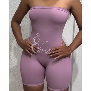 Bandeau pour femmes côtelé minceur Shapewear barboteuse Strapl Ortie body contrôle du ventre pour femmes Apewear saison d'été Svel Tee - Product Image 1