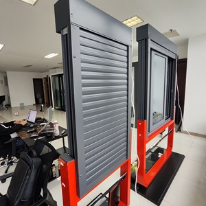 6063-t5 nhôm nghiêng và xoay cửa sổ cửa sổ nhôm hai lớp với cửa chớp lăn điện tùy chọn - Product Image 6