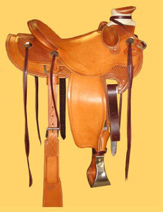 Sillín de caballo occidental de cuero de alta calidad, herramienta de mano, gran apariencia - Product Image 3