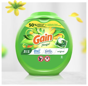 Lessives en dosettes Gain Original Flings avec 50%-80% d'ingrédients actifs (14-152 dosettes disponibles) - Product Image 1