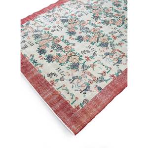Tapis en laine noué à la main de grande taille, style vintage, Pae-3229, motif floral rouge-orange, pour la maison, le salon, le couloir, rectangulaire, pour adolescents - Product Image 2