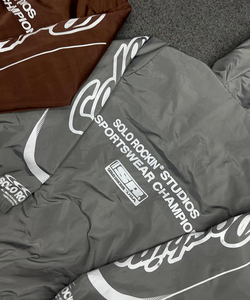 Ensemble coupe-vent en nylon de haute qualité, grande taille, à capuche, uni, style sport décontracté, respirant, streetwear d'hiver, léger, personnalisé - Product Image 5