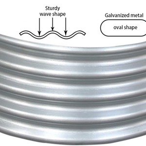 Lit de jardin surélevé ovale en acier galvanisé de haute qualité Vietnam maison décoration extérieure Pots de fleurs jardinières météo résistant à la rouille - Product Image 3