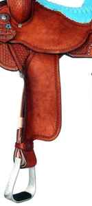 Silla de montar western de estilo personalizado de calidad premium para caballos, hecha a mano en India, cuero de alta calidad, estructura de madera, herrajes de latón. - Product Image 4