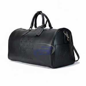 Alpha |   Kapa |   Sac de sport Alpha Sorority personnalisé en cuir PU noir et polyester, léger, avec fermeture éclair, pour voyage, gym, week-end, sac à main AKA - Product Image 2
