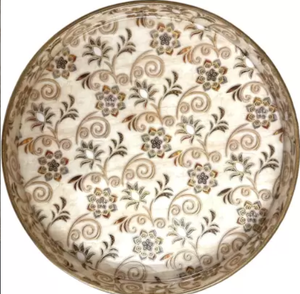 Bandeja de esmalte de madera redonda hecha a mano ecológica MOQ de 100 piezas con asas de fácil agarre perfectas para manualidades y servir - Product Image 3