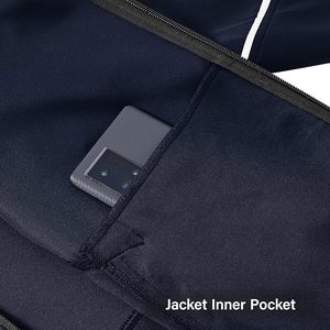 Breathable Slim Fit Wholesale Men Tracksuit Hooded <b>Jacket</b> & Zipper Pants Quick Dry Knitted fabric with Custom Logo - Product Image 4