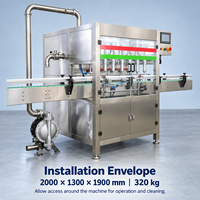 Machine de remplissage tactile avec capteurs de bouteilles PLC et comptages quotidiens et mensuels pour le remplissage automatique de savon et de gel en bouteilles