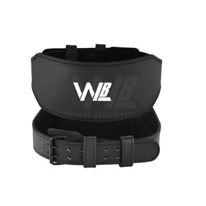 Ceinture de musculation en cuir de vachette robuste, antidérapante, écologique, avec boucle à ardillon, personnalisée pour hommes, protection professionnelle - Noir, coffret cadeau - Product Image 1