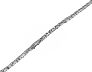 Bracelet tennis en or blanc 10 carats, serti de diamants de laboratoire étincelants, design minimaliste intemporel, personnalisable pour homme - Product Image 4