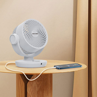 Venta al por mayor ventilador de mesa recargable USB 10000mAh batería ventilador de escritorio eléctrico circulación Mini ventilador de circulación de aire de escritorio portátil