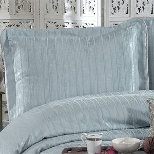 Juego de Cubrecama Guzide DECO Classic de 4 Piezas, Color Turquesa, 100% Chenilla Tejida, Hilo Teñido a Rayas, Lavable, Antiácaros, Tamaño King - Product Image 2