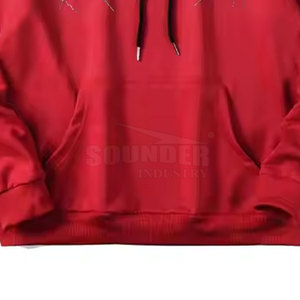 Men's <b>Lightweight</b> <b>Hoodies</b> in Solid Pattern Winter Season-Compatible Best Quality Material with Rhinestones Excellent OEM Service - Product Image 3