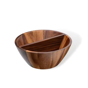 Bols à soupe et à salade en bois de haute qualité, adaptés aux aliments, pour la maison et les hôtels, vaisselle, bol à riz en bois de forme ronde - Product Image 4