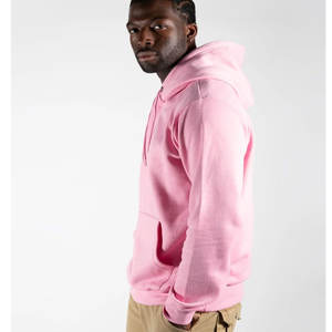 เสื้อกันหนาวมีฮู้ดสำหรับผู้ชายเสื้อแขนยาวทรงหลวมสวมใส่สบายสีทึบ - Product Image 1