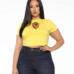 2025 été écologique femmes recadrée T-Shirt Sexy à manches courtes haut court pour les sports de gymnastique fabriqué au Pakistan - Product Image 3