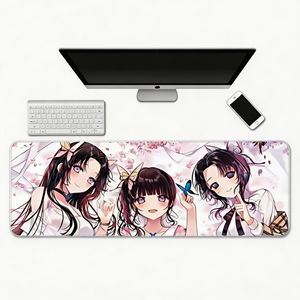XXL 8030cm Anime <span class=keywords><strong>Demon</strong></span> <span class=keywords><strong>Slayer</strong></span> Butterfly Girls Extended Gaming Mouse Pad |   Repose-poignet chauffant, surface antidérapante et résistante à l'eau - Product Image 2