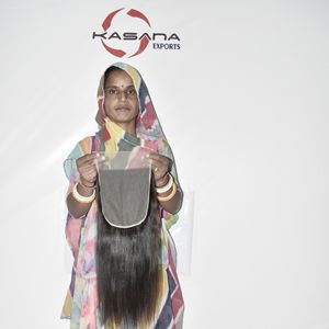 Extensiones de Cabello Natural Indio Sin Procesar 7*7 con Cutícula Alineada, Color Natural para Mujeres, Pelucas Negras Crudas a Precio Económico, Cabello Humano - Product Image 5