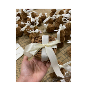 Cloche de Noël Vintage en osier Décor d'arbres de Noël: Ornement de cloche de Noël en rotin naturel Vente chaude Meilleurs cadeaux de Noël du Vietnam. - Product Image 2