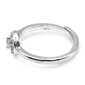 Bague Zarkan romantique incrustée de zircon, design géométrique mignon, taille unique, pour fiançailles, en acier inoxydable plaqué cuivre, artisanat. - Product Image 4