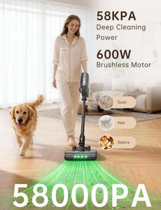 Penyedot Debu Tanpa Kabel, Berdiri Sendiri, untuk Rumah, Layar Pintar, Daya Hisap Maksimum 58KPA, Waktu Kerja 65 Menit, Stok Luar Negeri - Product Image 2