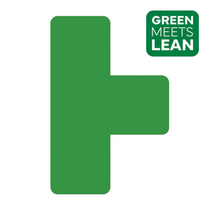 LongLife Eco - Marcatura del Pavimento a T, autoadesivo, 50 pz / confezione, 100 x 150mm (L x P), Verde - LGECO-50-T-05 - Product Image 1
