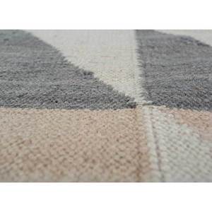 Tapis en laine tissée plate Indusbar Ivory, coton biologique, jacquard géométrique, rectangulaire, en jute, ADWL-13088 pour usage domestique - Product Image 3