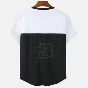 T-shirt Homme Col Rond Coupe Droite Décontracté Respirant Haute Qualité 100% Coton Tissu Tricoté Impression Logo Personnalisée Uni 2025 - Product Image 2