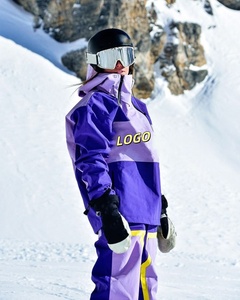 Combinaison de ski d'hiver pour adultes, homme, femme, fille, avec fermeture éclair, pour le <span class=keywords><strong>snowboard</strong></span> ou le ski alpin, vente en gros - Product Image 2