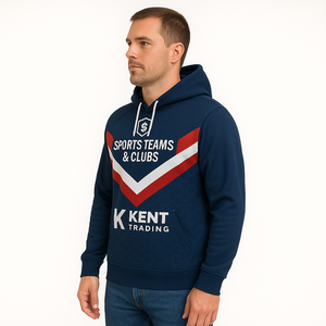 Sudadera con capucha para hombre sublimada personalizada de poliéster 100% transpirable duradera para deportes de invierno uniformes de entrenamiento escolar OEM para Club - Product Image 2