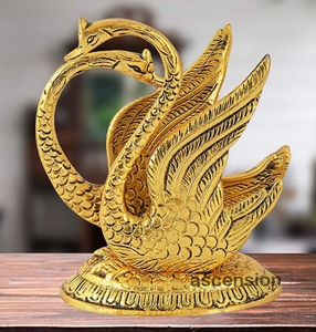 ที่ใส่ผ้าเช็ดปากทองเหลืองหรูหราที่มีดีไซน์นกยูงเหมาะสำหรับการรับประทานอาหารและบรรจุภัณฑ์ของขวัญ - Product Image 3