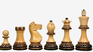 Piezas de Ajedrez Estilo Parker Staunton Hechas a Mano, Lacadas, de Madera de Boj Quemada y Natural, 3.9, a un Precio Accesible - Product Image 5