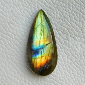 Piedras preciosas naturales de lujo de alta calidad para la fabricación de joyas, cabujón de labradorita azul cortado con pera, piedras preciosas sueltas de diamantes de ópalo de fuego - Product Image 2