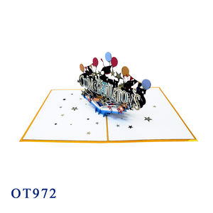 Carte pop-up 3D tendance, impression offset, papier fait main, design personnalisé, Vietcraft, carte en papier artisanal - Product Image 6