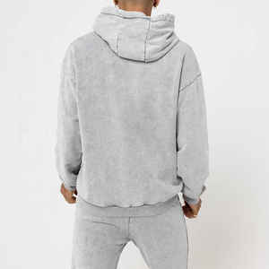 ชุดวอร์มผ้าฝ้ายทรงหลวมมีฮู้ดสำหรับผู้ชาย, ชุดวอร์มผ้าขนแกะพิมพ์ลายพิมพ์ลายสำหรับฤดูหนาวสไตล์ลำลองสำหรับ400แกรมขนาดใหญ่100% - Product Image 3