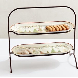 ที่วางเค้กโลหะเคลือบผงสีขาวชั้นเดียวสำหรับตกแต่งโรงแรมและร้านอาหารอุปกรณ์สำหรับงานวันเกิดขนมหวานเค้ก - Product Image 4