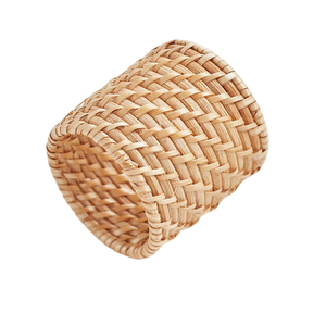 Anneaux de serviette en bois sculpté faits à la main en gros, porte-serviettes en bois naturel de style campagnard pour la décoration de table d'hôtel et de restaurant - Product Image 4