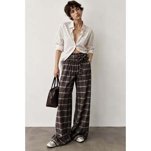 Pantalones a cuadros con cintura elástica Kusak Detay - Marrón-Negro - Marrón-Negro - Product Image 1