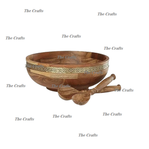 Ensaladera de madera de mejor diseño, tamaño personalizado, forma redonda, cuenco de chocolates para el hogar, hotel, restaurante, uso - Product Image 6