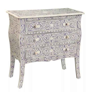 ลิ้นชัก3ชิ้นทำจากไข่มุกและกระดูกแม่สุดหรูมีลายดอกไม้ดีไซน์เนอร์ยอมรับการปรับแต่งด้วยงานฝีมือเสี้ยว - Product Image 3