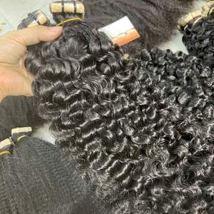 Meilleur prix pour la vente en gros de produits capillaires ruban en couleur naturelle bouclée birmane Extensions de cheveux vietnamiens - Product Image 3