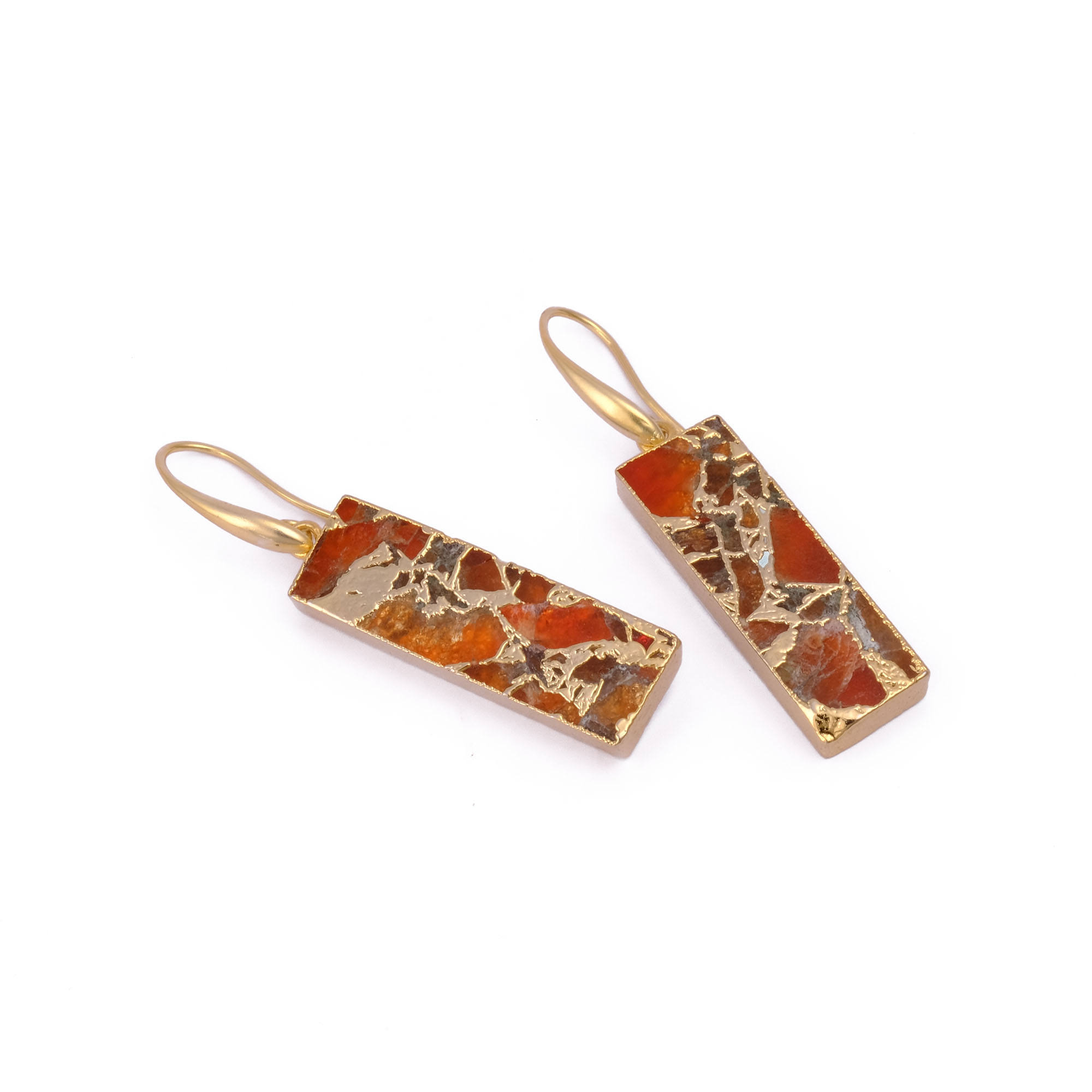 หยกสีส้มสีฟ้าคราม