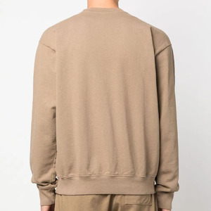 Custom Logo OEM Men Fleece <b>Stand</b> Collar Sweatshirt Heavy <b>Weight</b> Loose Fit Soft Oversized Pullover 100% Cotton Winter - Product Image 4