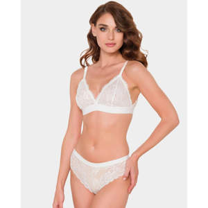 Conjunto de Bralette 665, Copa Triangular Convertible, Sin Varillas, Alta Calidad, Transpirable, Push-Up, Sexy, con Logotipo Estampado, Talla XL, Bikini Elegante - Product Image 1