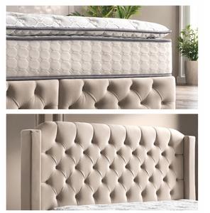 Ensemble de lit turc de style contemporain avec sommier relevable et rangement, tête de lit capitonnée de luxe, matelas Bonnel Hercules de qualité supérieure, mobilier de maison - Product Image 5
