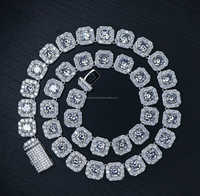 2mm 3mm 4mm 5mm 6.5mm Vvs Lab chaîne de diamant bijoux personnalisé 4 broches ensemble de main Gra certifié Moissanite chaîne de tennis