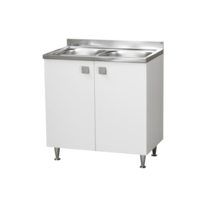 Stainless Steel Single Bowl <b>Kitchen</b> Sink <b>Cabinet</b> 80x50x87 cm Brushed Finish for Hotel Use - Product Image 1