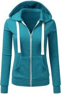 2024 OEM Custom Logo High Quality Streetwear Stylish Women Fashion Hoodies Hot Sale Winter Cotton Polyester Zipper Active <b>Hoodie</b> - Product Image 6